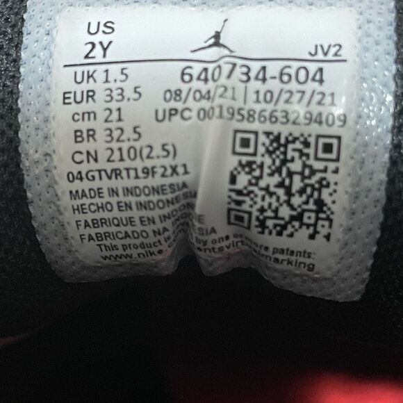 Nike Air Jordan Kids 1 Mid (PS) Atmosphere Infrared 640734 604 Size 2.5Y - Picture 7 of 7